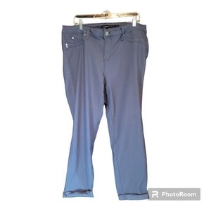 YMI wannabettabutt 3X skinny ankle rolled jeans grayish lavender stretch